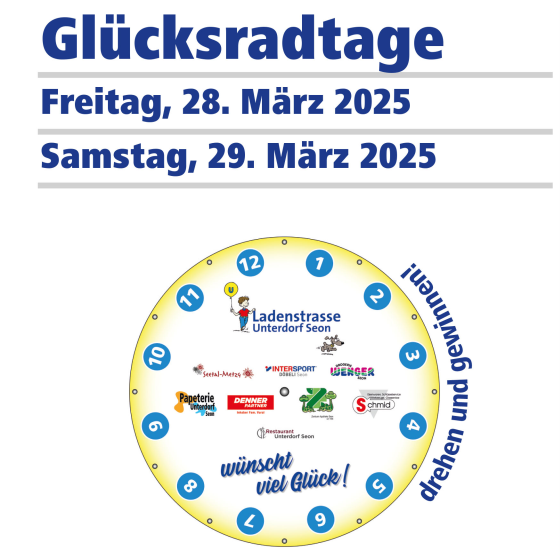 Glücksradtage Ladenstrasse Seon